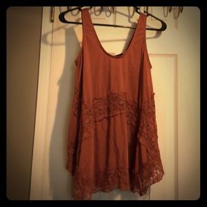 Rue21 mauve lace tank top